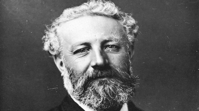 Who is he in this picture? For help here are some of his well-known works: Around the World in 80 Days, From the Earth to the Moon, The Mysterious Island.