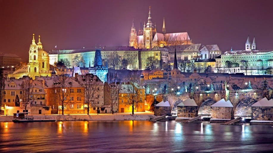 Which European capital is on the Vltava river?