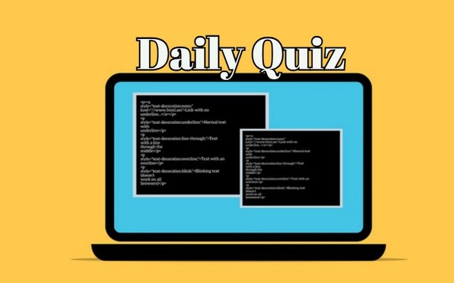 Daily quiz - Answer 6 out of 8 questions correctly to get the most points