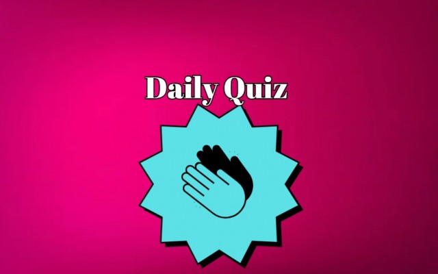 Daily Quiz - How well do you know the world? Take today's daily quiz and find out!