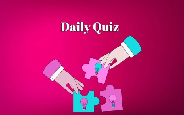 Daily Quiz - Only a true genius can get a 6/8 on this daily quiz