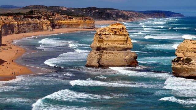 Surrounded by three oceans - Indian Ocean, Pacific Ocean and Southern Ocean: