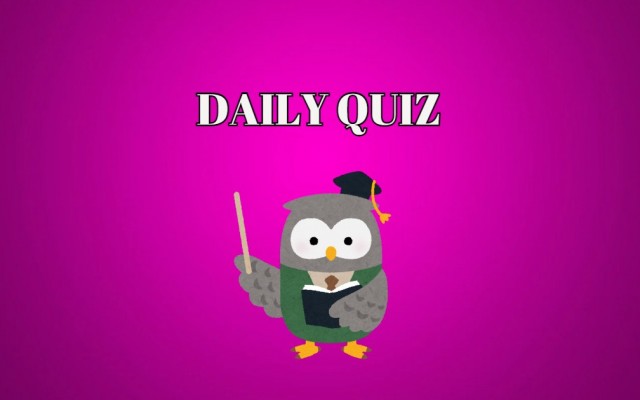 Daily Quiz: Get 80% of the questions correct to get the most points