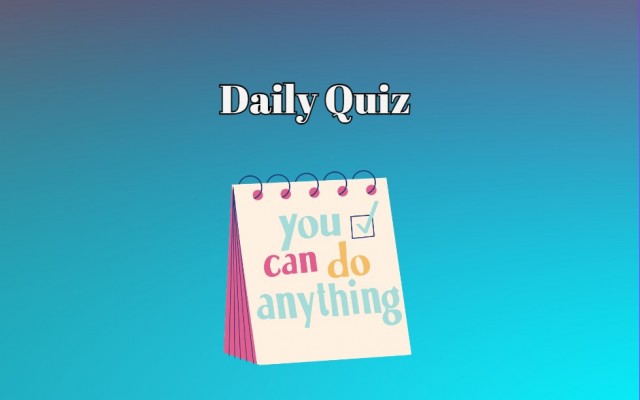 Daily Quiz - Are you smarter than the average person? Get 5 points or more!