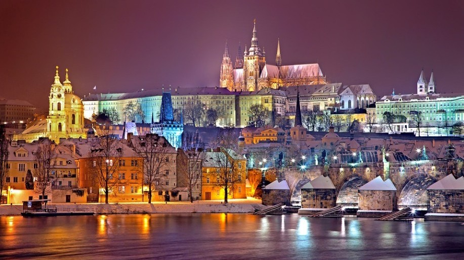 Which European capital is on the Vltava River?